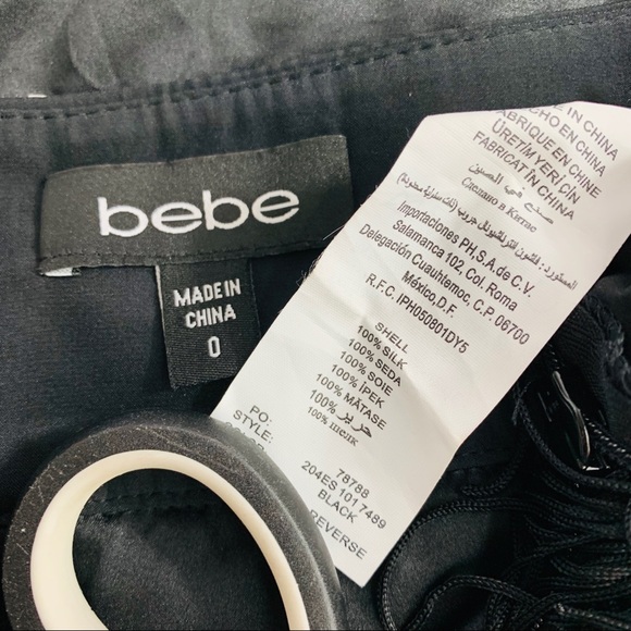 bebe / Black Sequin Fringe Mini Skirt - Picture 6 of 7